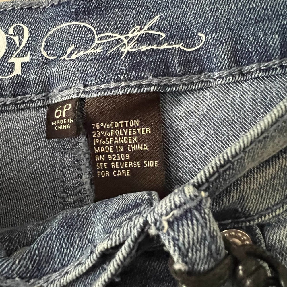 Light Blue Embroidered Wide-Leg Jeans - Picture 9 of 9
